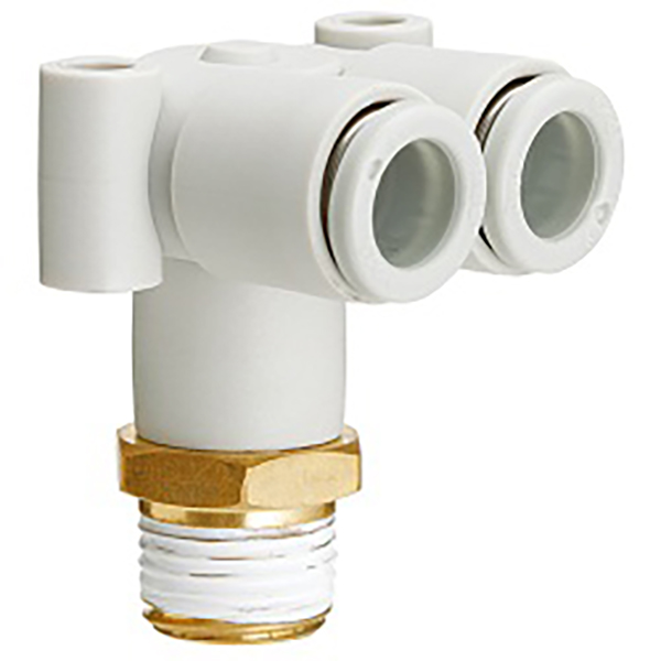 KQ2LU Series L-type Twin Elbow Push-in Fitting
